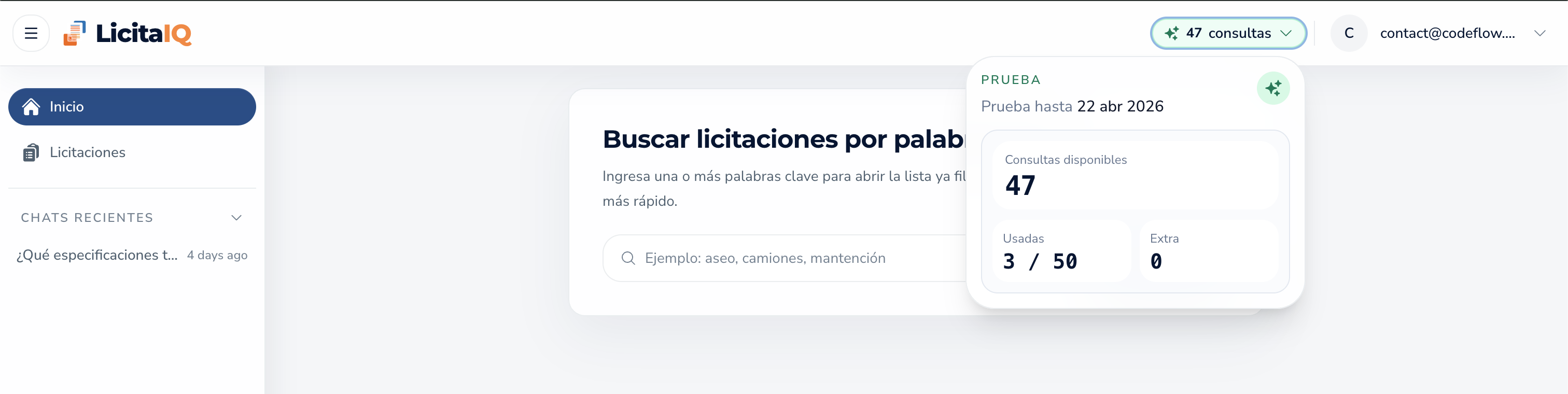 Vista general del portal